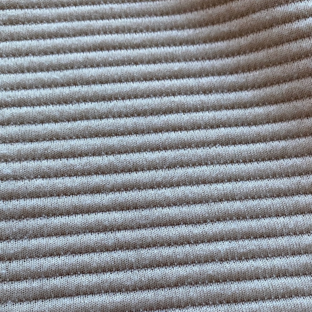 Light Gray Ribbed Zip-Up Women's Jacket Sweatshirt - Picture 3 of 4